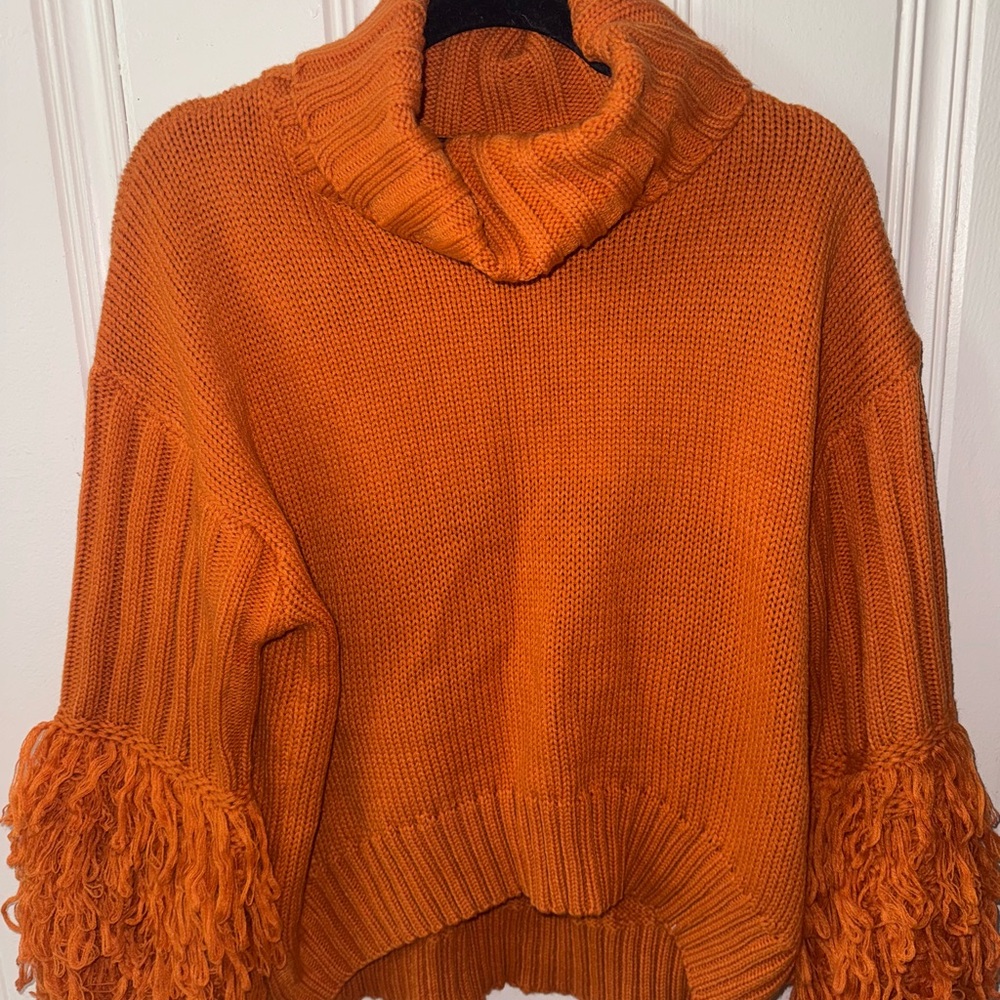 Cozy Orange Turtleneck Sweater